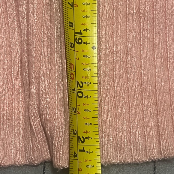 Bebe Pink Sweater Turtleneck Size L Rhinestones Logo Vintage EUC Soft Fashion - Picture 8 of 13